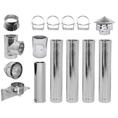 Kit chimenea Acero inoxidable Aislada Ф250 (diámetro interior), 5,7m - Comparación de Producto