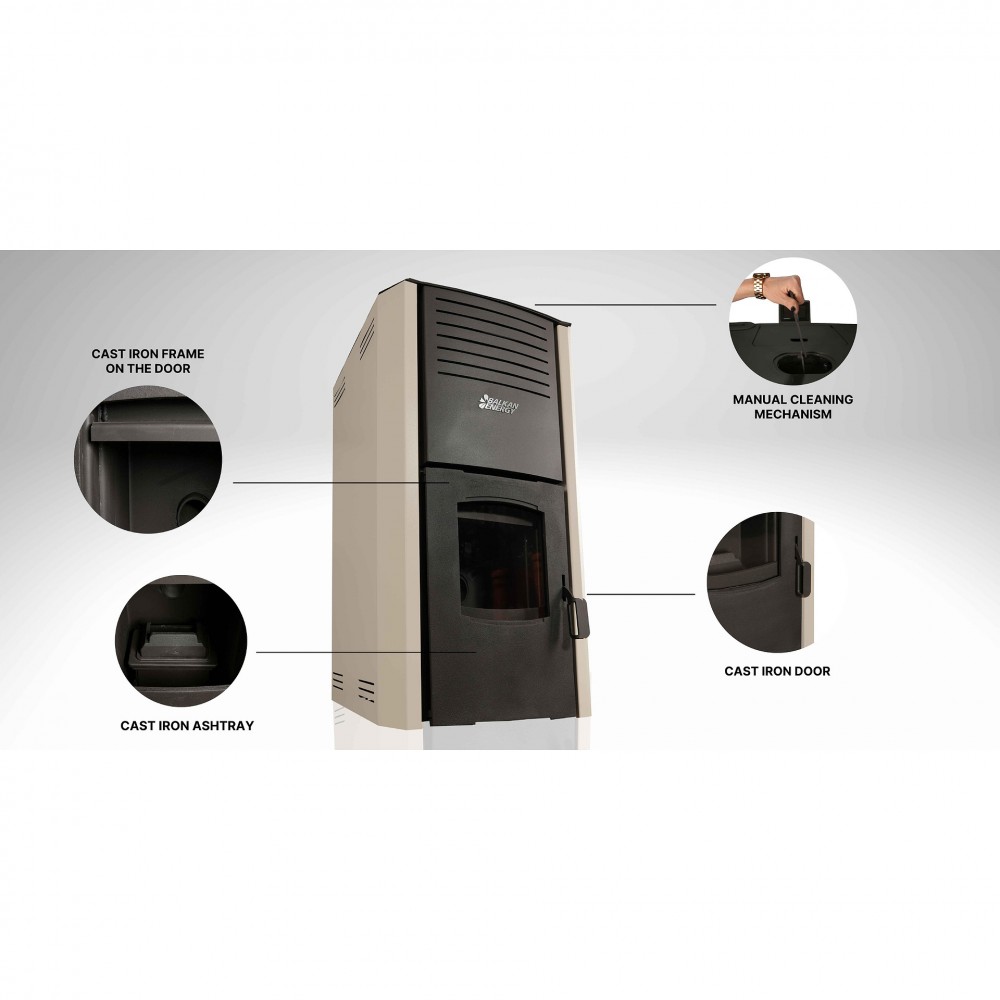 Hidroestufa de pellets Balkan Energy Aurora, 30kW | Hidroestufas de pellets | Estufas de pellets |