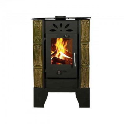 Estufa de leña Horvat Thetford TK6-3, Oliva, Verde, 6.5 kW - Horvat