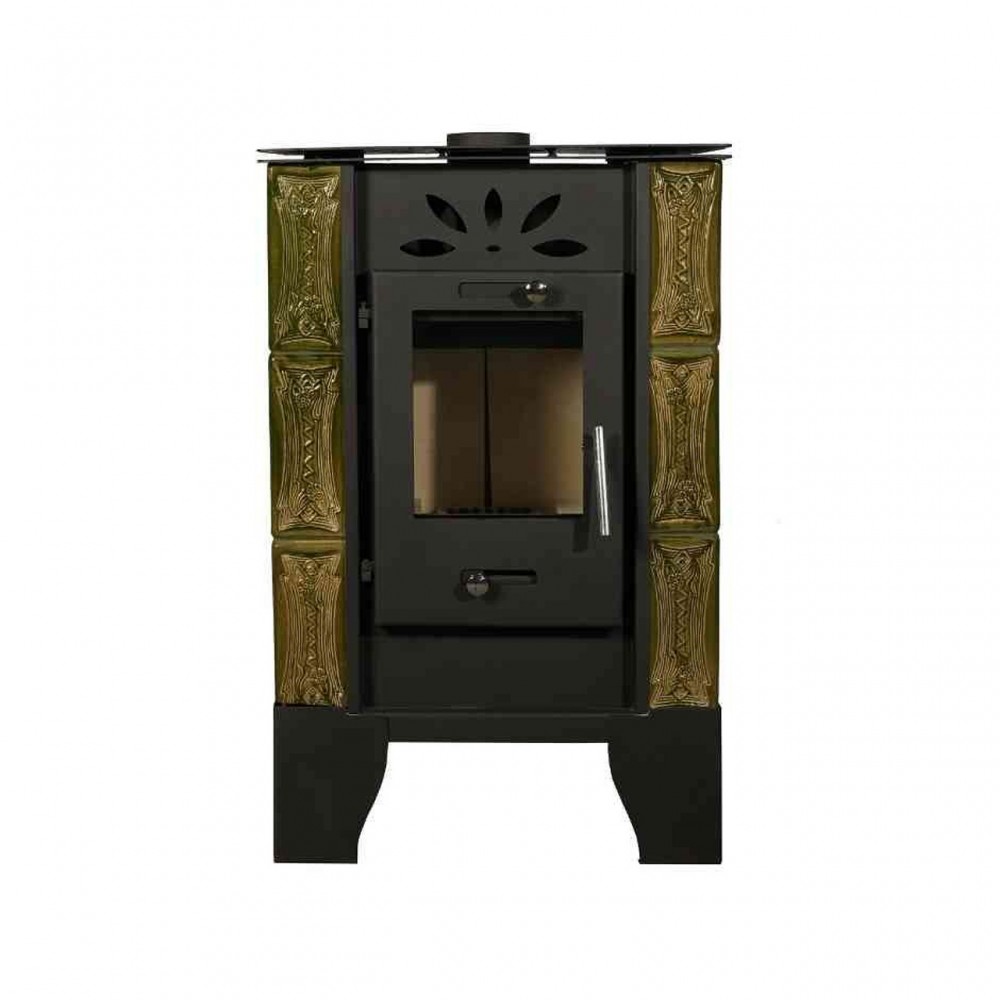 Estufa de leña Horvat Thetford TK6-3, Oliva, Verde, 6.5 kW | Estufas de leña con aire | Estufas de leña |