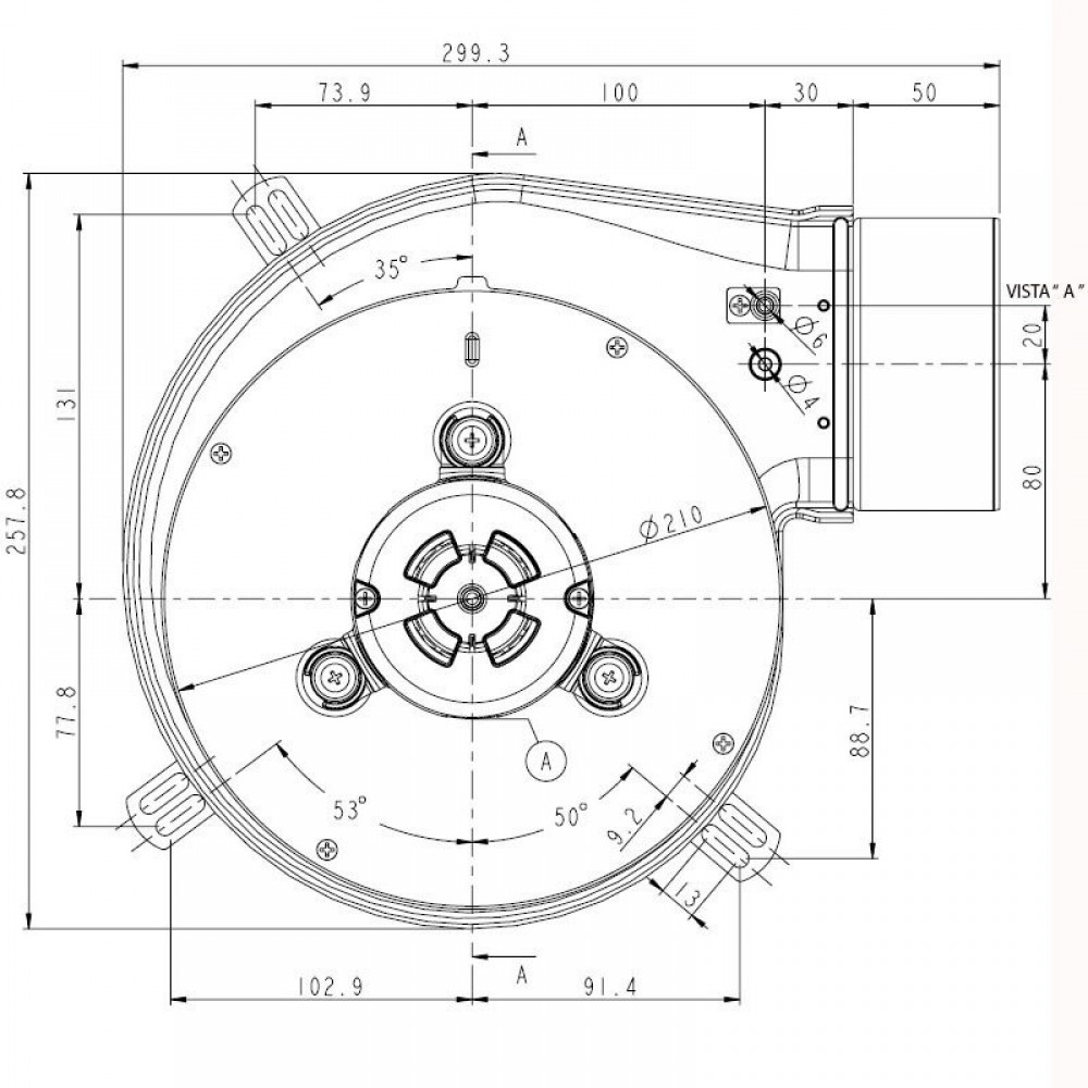 Extractor de humos SITGroup LN2 Natalini para estufas de pellets Eco Spar, Adler, Edilkamin, MCZ, Red y otras, Caudal máximo 285 m³/h | Ventiladores y sopladores para estufas de pellets | Repuestos estufa de pellets |