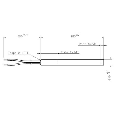 Resistencia para estufas de pellets Caminetti Montegrappa y otras, longitud total 180mm, 320W - Comparación de Producto