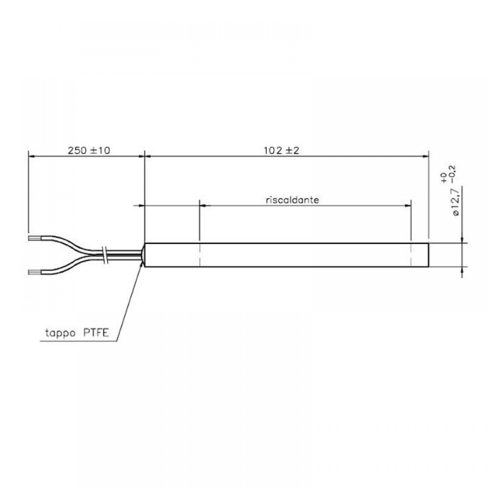 Resistencia para estufas de pellets Arce, Cadel, Eurofiamma, Eurosteack y otras, longitud total 101mm, 300W | Encendedores / Resistencias | Piezas de estufa de pellets |