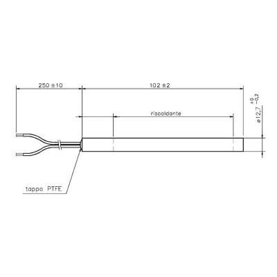 Resistencia para estufas de pellets Arce, Cadel, Eurofiamma, Eurosteack y otras, longitud total 101mm, 300W - Comparación de Producto