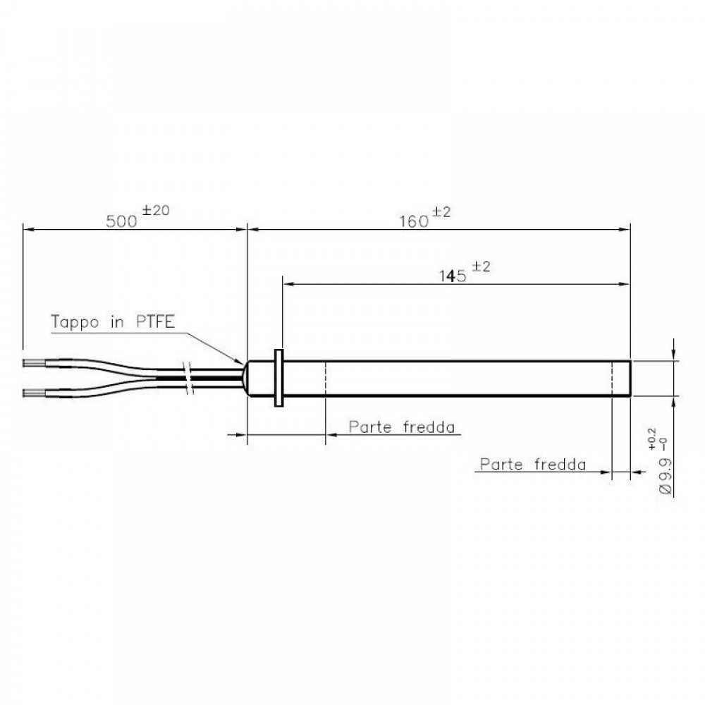 Resistencia para estufas de pellets ComfortBilt, Avalon, Lopi y otros, longitud total 160mm, 250W | Resistencias para estufas de pellets | Repuestos estufa de pellets |