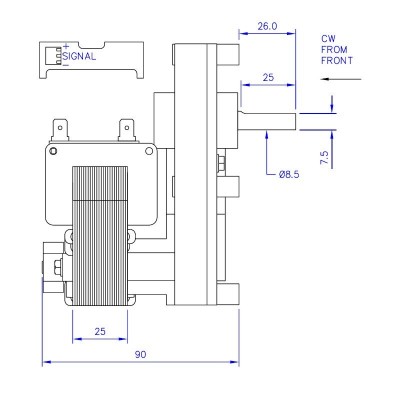 Motorreductor Mellor FB1324, 2 RPM para estufa de pellets Caminetti Montegrappa, Edilkamin y otros - Comparación de Producto