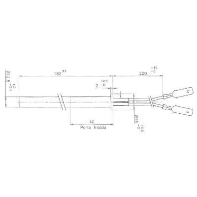 Resistencia para estufas de pellets Edilkamin, Thermorossi y otras, longitud total 182mm, 350W - Comparación de Producto