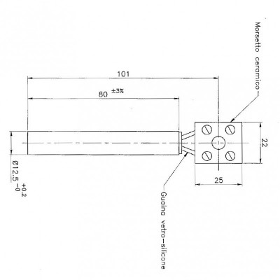 Resistencia para estufas de pellets Eurofiamma, Arce y otras, longitud 80mm, 250W - Comparación de Producto