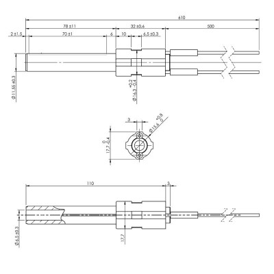 Resistencia cerámica para estufas de pellets BURNiT, Palazzetti y otras, longitud total 113mm, 260W - Comparación de Producto