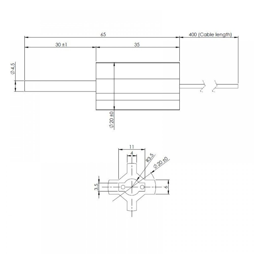 Resistencia de bajo voltaje para estufas de pellets Eco Spar, BURNiT, longitud total 65mm, 95W a 24V | Resistencias para estufas de pellets | Repuestos estufa de pellets |