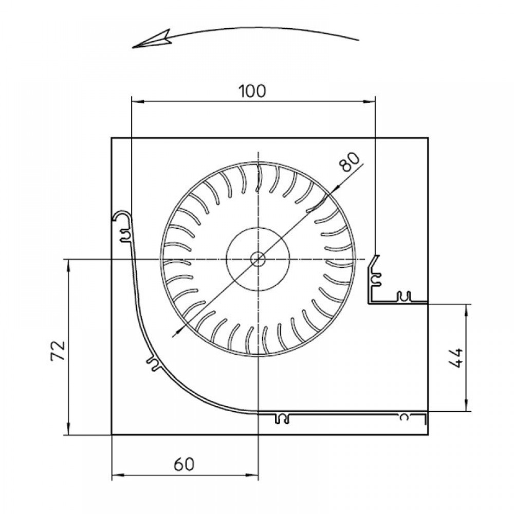 Ventilador tangencial Fergas para estufas de pellets Cadel y otras con Ø80 mm, Caudal 305 m³/h | Ventiladores y sopladores | Piezas de estufa de pellets |
