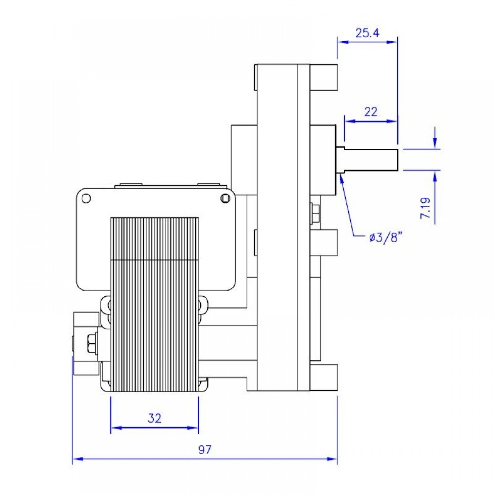 Motorreductor Mellor FB1255, 4 RPM para estufa de pellets Eco Spar y otros | Motorreductores para estufa de pellet | Repuestos estufa de pellets |