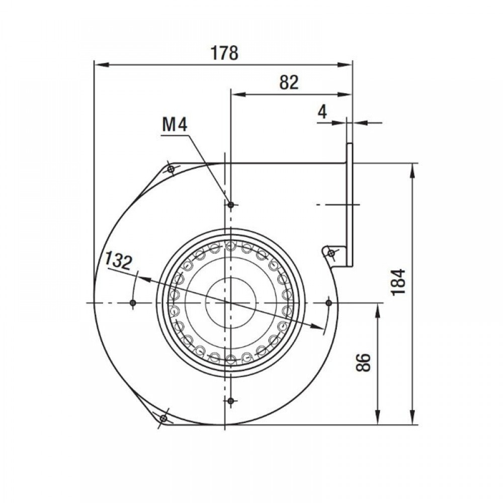 Ventilador centrífugo EBM para estufas de pellet Clam, caudal 265 m³/h | Ventiladores y sopladores | Piezas de estufa de pellets |