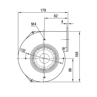 Ventilador centrífugo EBM para estufas de pellet Clam, caudal 265 m³/h - Comparación de Producto
