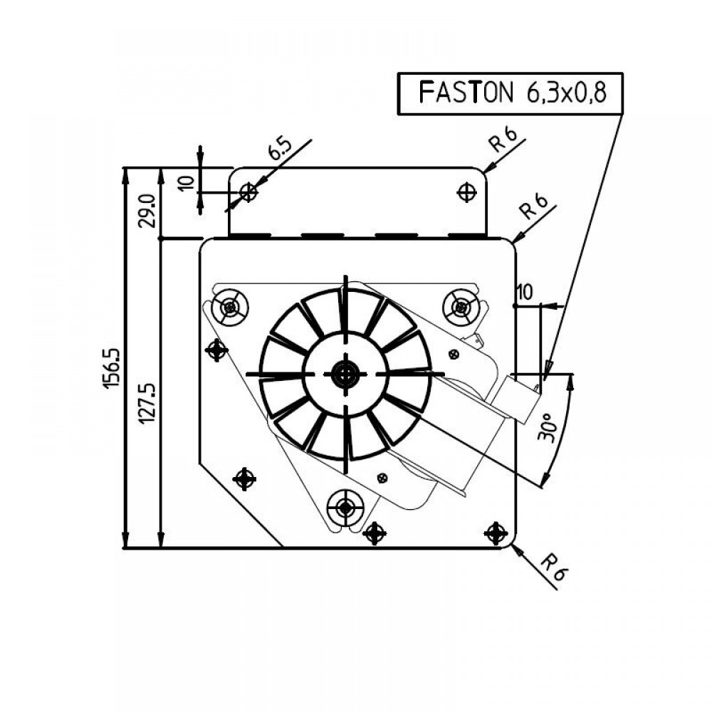 Ventilador tangencial Fergas para estufas de pellets Edilkamin y otras con Ø80 mm, Caudal 410 m³/h | Ventiladores y sopladores | Piezas de estufa de pellets |