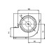 Ventilador tangencial para estufas de pellet Eva Calor, Prisma, de Ø80 mm, Caudal 251-302 m³/h | Ventiladores y sopladores para estufas de pellets | Repuestos estufa de pellets |