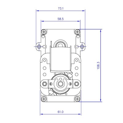 Motorreductor de eje hueco Mellor KB1008 5RPM para estufas de pellets Cadel, Deville, Eurofiamma, Eurostek, Italiana Camini, Karmek One, Zibro, Puros, Qlima, Italflame, Tecnoflam, Bestfire, TMC, MG, Ambiente e Calore, Fair, King Fire, Mecatech y otras - Repuestos estufa de pellets