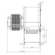 Ventilador centrífugo EBM para estufas de pellets Eva Calor, Prisma y otros, caudal 95 m³/h | Ventiladores y sopladores para estufas de pellets | Repuestos estufa de pellets |
