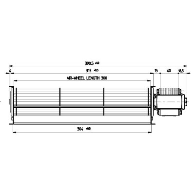 Ventilador tangencial Fergas para estufas de pellets Cadel, Edilkamin y otras con Ø60 mm, Caudal 255 m³/h - Repuestos estufa de pellets