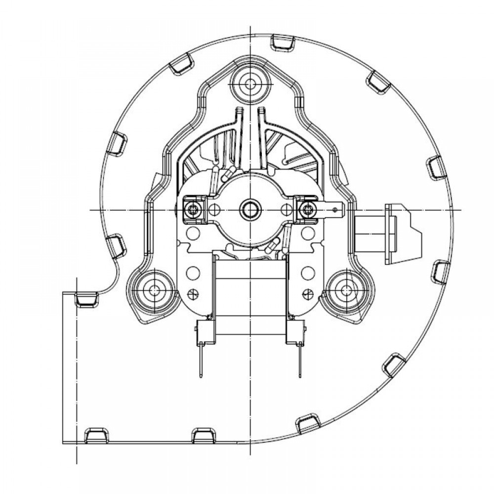Ventilador centrífugo EBM para estufas de pellets Ecoteck, Edilkamin, Ravelli y otros, caudal 140 m³ / h | Ventiladores y sopladores | Piezas de estufa de pellets |