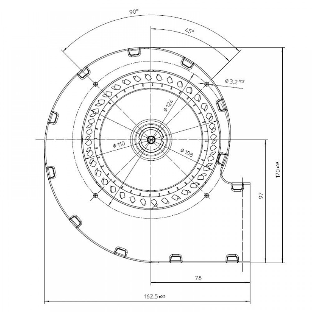 Ventilador centrífugo EBM para estufas de pellets Ecoteck, Edilkamin, Ravelli y otros, caudal 140 m³ / h | Ventiladores y sopladores | Piezas de estufa de pellets |