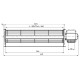 Ventilador tangencial Fergas para estufas de pellet Ferroli, Lincar, Olimpia Splendid y otras con Ø60 mm, Caudal 210 m³/h | Ventiladores y sopladores | Piezas de estufa de pellets |