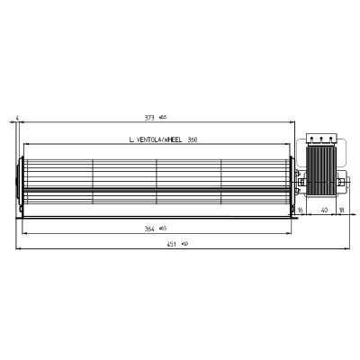 Ventilador tangencial Fergas para estufas de pellet Superior y otras, con Ø60 mm, Caudal 290 m³/h - Comparación de Producto