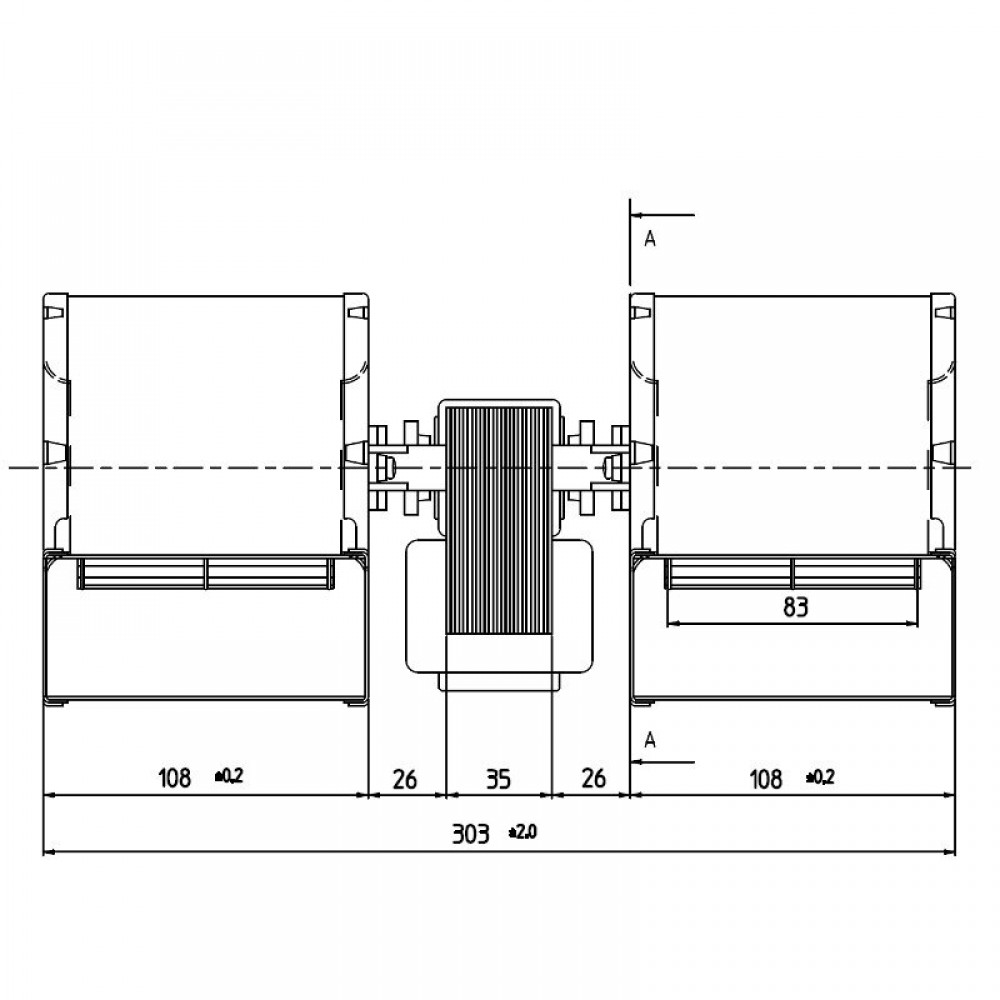 Ventilador centrífugo Fergas para estufas de pellets Eva Calor, Prisma, Sicalor, Ecoforest y otros, caudal 420 m³ / h | Ventiladores y sopladores | Piezas de estufa de pellets |