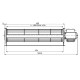 Ventilador tangencial Fergas para estufas de pellets Deville con Ø60 mm, Caudal 280 m³/h | Ventiladores y sopladores | Piezas de estufa de pellets |