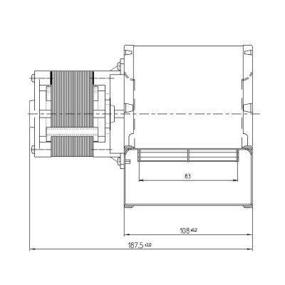Ventilador centrífugo Fergas para estufas de pellet Ecoforest, Edilkamin, Italiana Camini y otros, caudal 258 m³/h - Comparación de Producto