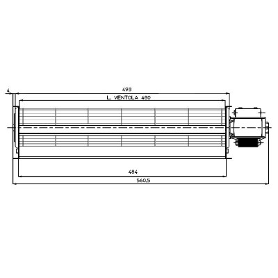 Ventilador tangencial Fergas para estufas de pellet Edilkamin, Cadel y otros, de Ø60 mm, Caudal 250 m³/h - Comparación de Producto