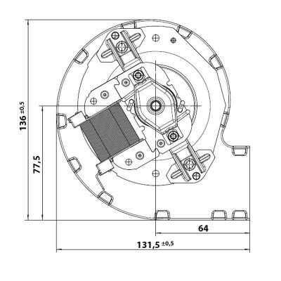 Ventilador centrífugo EBM para estufas de pellets Anselmo Cola, Cadel, Edilkamin, MCZ, La Nordica, Caminetti Montegrappa, Palazzetti, Sicalor y otros, caudal 210 m³/h - Comparación de Producto