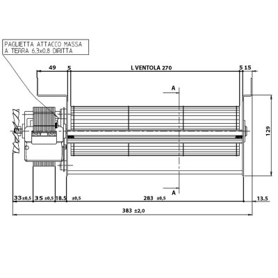 Ventilador tangencial Fergas para Edilkamin, Italiana Camini y otros con Ø80 mm, Caudal 337 m³/h - Comparación de Producto
