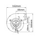 Ventilador centrífugo EBM 265 m³/h para estufas de pellet Caminetti Montegrappa, Ecoteck, MCZ, Palazzetti, Ravelli, Royal y otros | Ventiladores y sopladores para estufas de pellets | Repuestos estufa de pellets |
