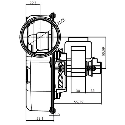 Extractor de humos Fergas para estufas de pellets Edilkamin, Cadel, Ravelli y otros, Caudal máximo 117 m³/h - Comparación de Producto