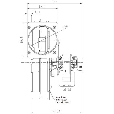 Extractor de humos LN2 Natalini para estufas de pellet Eco Spar, AMG, Cadel, Arce, Calecosol, Caminetti Montegrappa, Euroalpi, Moretti Design, Sideros, Deville, Ecoteck, Edilkamin, Emaflam, La Nordica, MCZ, Palazzetti, Palladio, Piazzetta, Qlima, Ravelli y otros, máximo 160 m³/h - Comparación de Producto