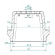 Brasero para estufas de pellets, 113 x 93 mm | Cámara de combustión | Repuestos estufa de pellets |