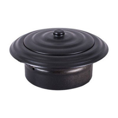 Rosetón de chimenea, negro Ф130 - Rosetones de chimenea