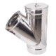 Tubo t para chimenea 135°, doble pared, con tapa, Aislamiento, Acero inoxidable AISI 304, Ф100-150 | Tubo de chimenea doble pared | Chimeneas |