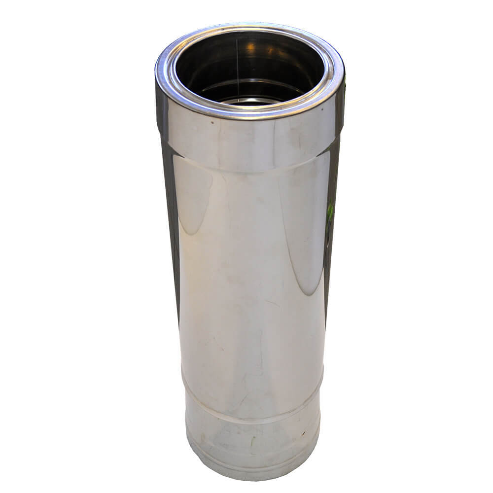 Tubo de chimenea telescópico doble pared, Acero inoxidable AISI 304, Recto, Aislado, Longitud 51 - 90 cm, Ф80-130 - Ф300-350 | Tubo de chimenea doble pared | Chimeneas |