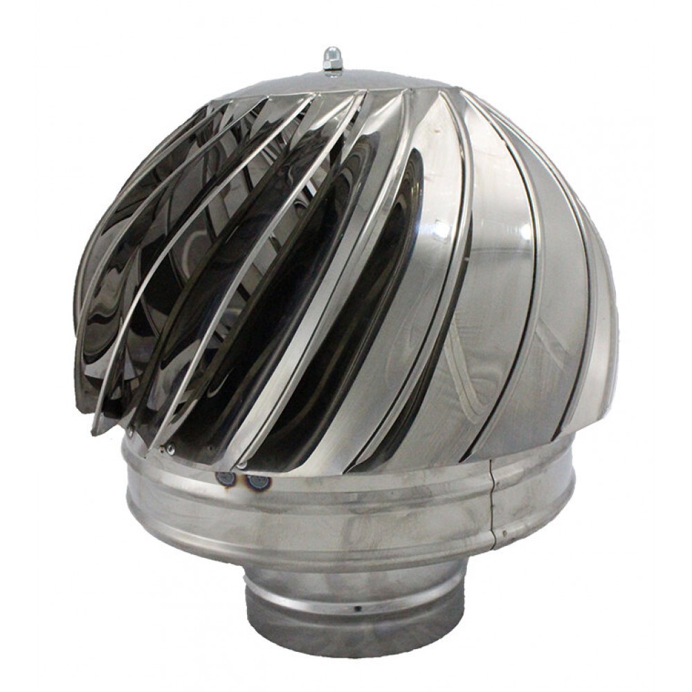 Sombrerete de chimenea giratorio aspiromático, acero inoxidable, Ф180