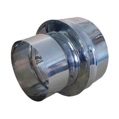 Adaptador tubo chimenea, de pared simple a pared doble, acero inoxidable AISI 304, Ф100-150 - Comparación de Producto
