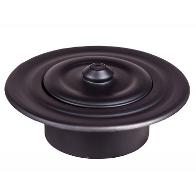 Rosetón de chimenea para estufa de pellets, Diámetro 80mm, Negro - Rosetones de chimenea
