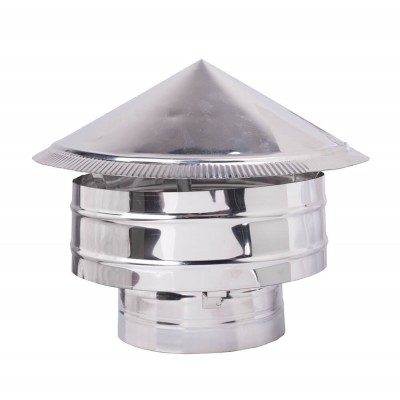 Sombrerete de chimenea de doble pared, acero inoxidable AISI 304, Ф100 - Comparación de Producto