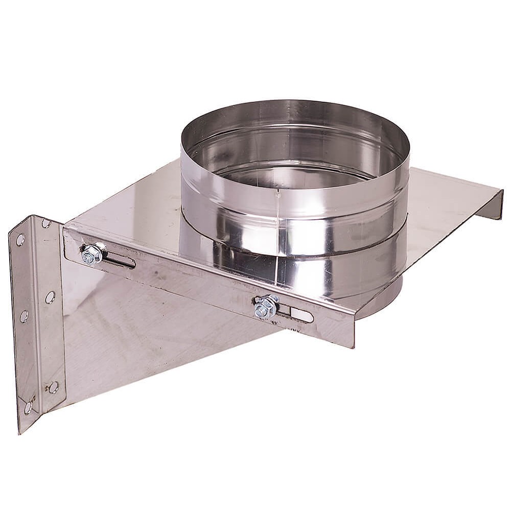 Abrazadera tubo chimenea / Soporte de pared orientable, Acero inoxidable AISI 304, Ф180