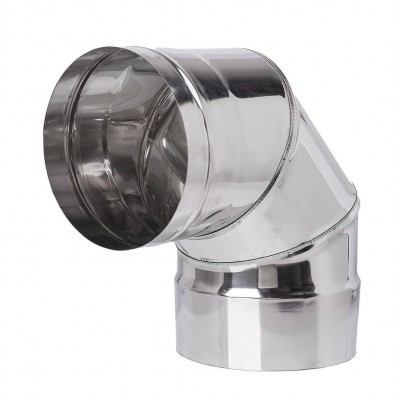 Codo de chimenea 90°, Acero inoxidable AISI 304, Ф100 - Comparación de Producto