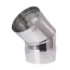 Codo de chimenea 45°, Acero inoxidable AISI 304, Ф120