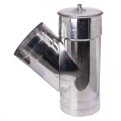 Tubo t para chimenea 135°, con tapa, Acero inoxidable AISI 304, Ф100-Ф350 - Comparación de Producto