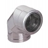 Codo de chimenea doble pared 90°, Acero inoxidable AISI 304, Aislamiento, Ф100-150