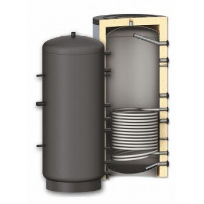 Depósito de inercia Sunsystem, Modelo PR 500, Capacidad 500L, Un recipiente con una bobina de intercambio de calor - Comparación de Producto